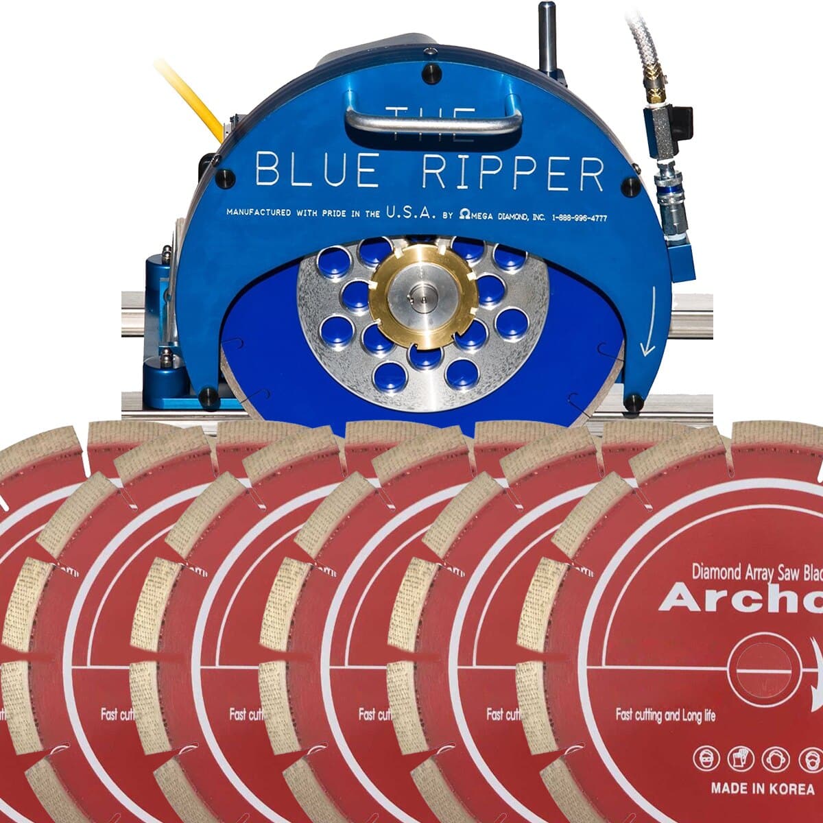 Omega Diamant, 5 HP Blue Ripper Rail Saw Paket Verkauf | Säge und Diamanttrennscheiben